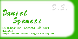 daniel szemeti business card